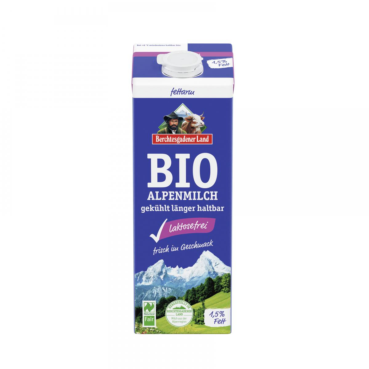Lactosefreie FRISCHE Alpenmilch fettarm 1,5%, 1 l Tetrapack