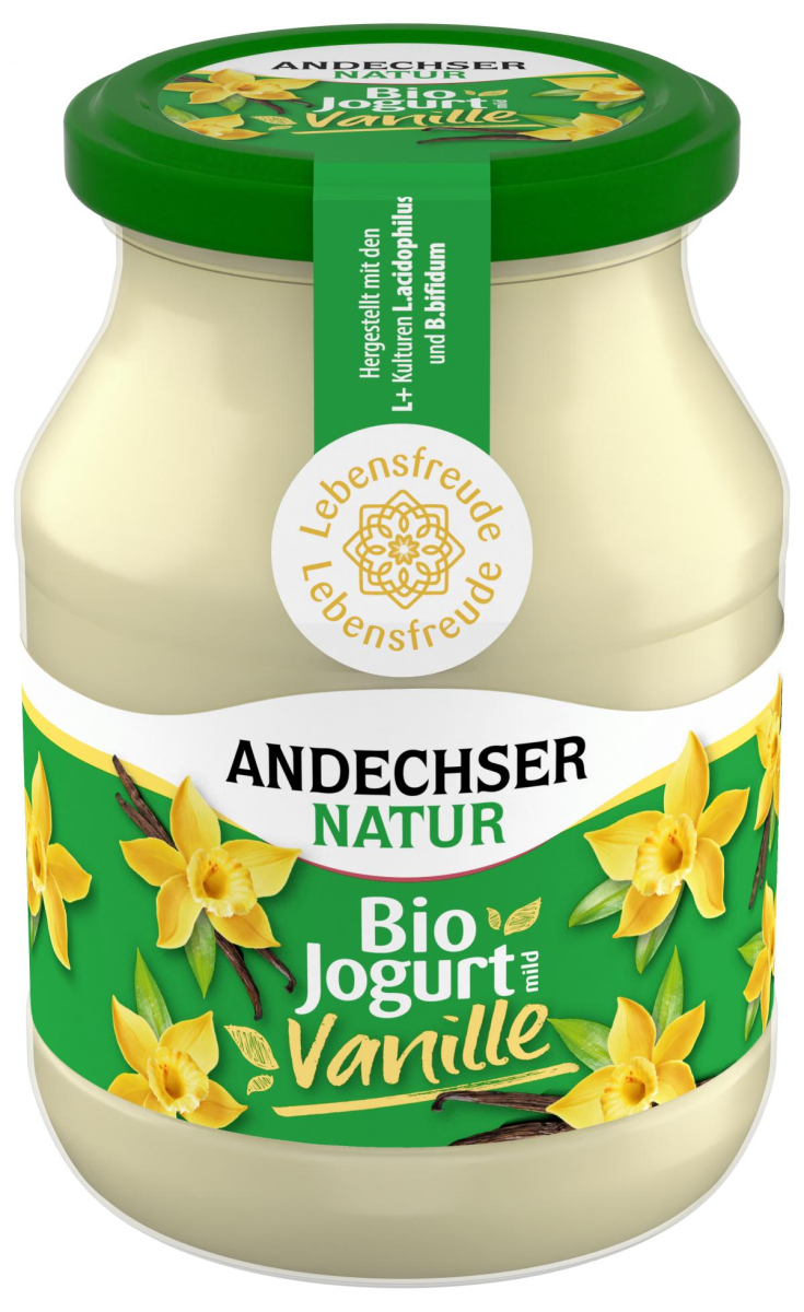 Joghurt Vanille, 500 g Glas