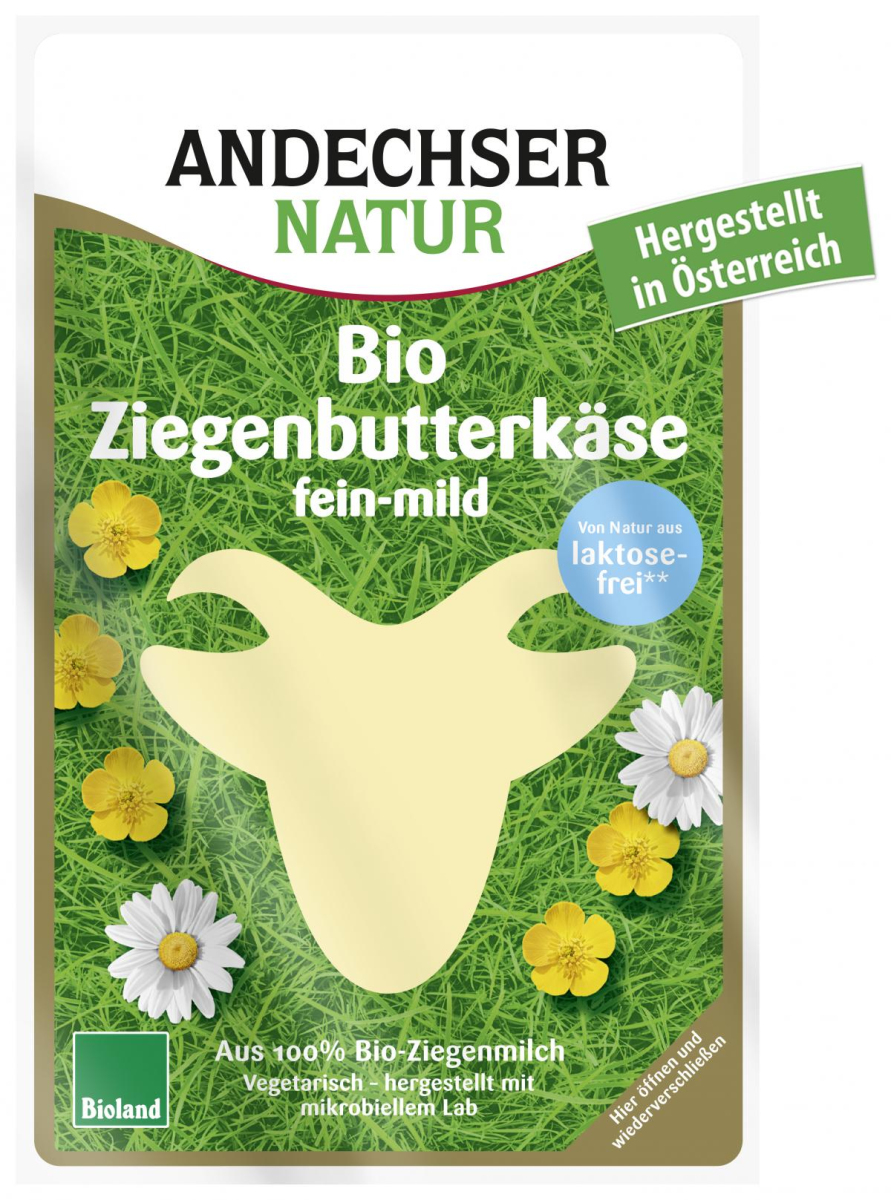Ziegenbutterkäse in Scheiben, 100 g Andechser Natur
