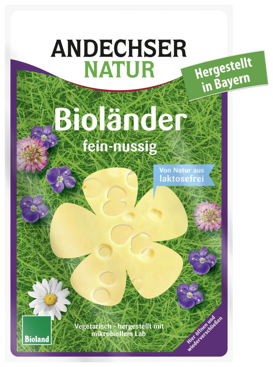 Bioländer Scheibenkäse, 45 % Fett