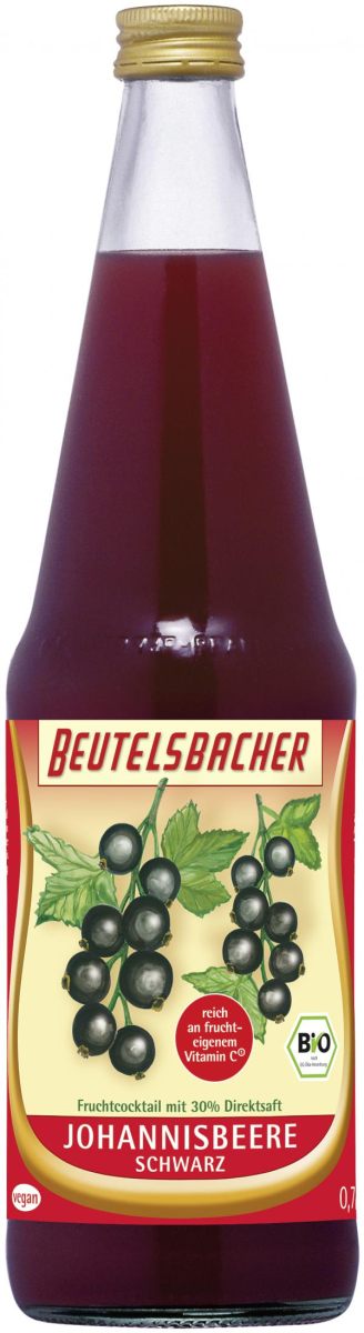 Schwarze Johannisbeere, 0,7 l von Beutelsacher