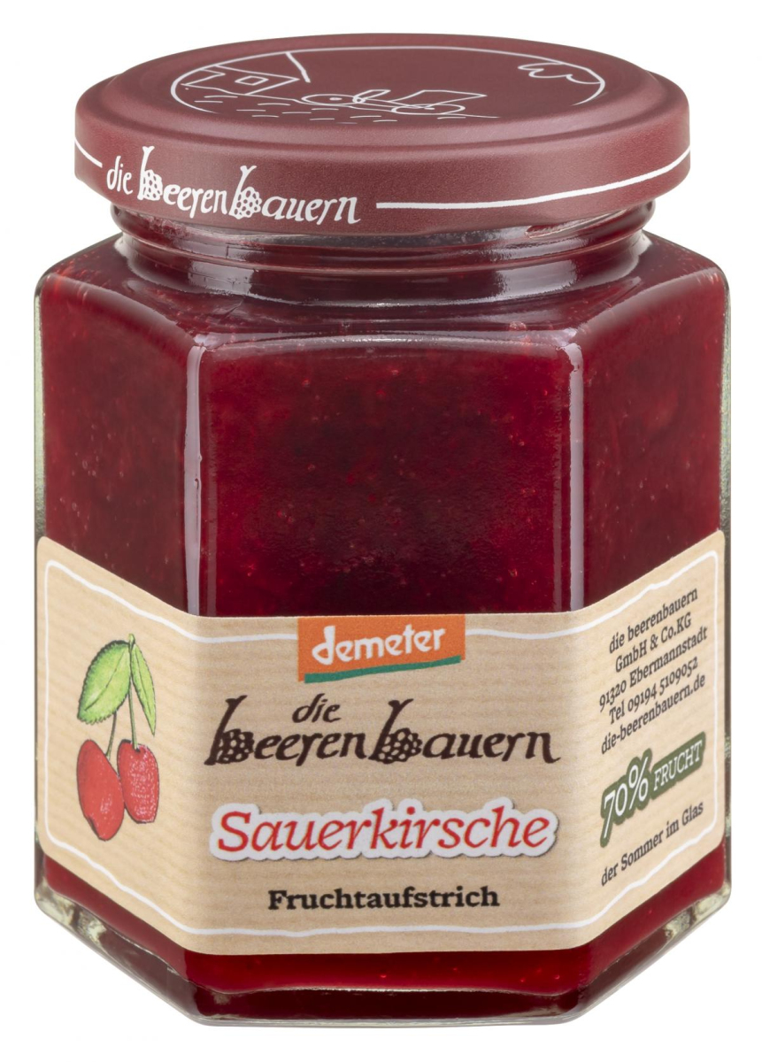 Sauerkirsche Fruchtaufstrich, die Beerenbauern,200 g