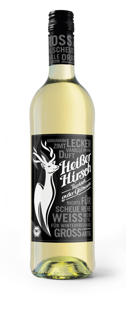 Heißer Hirsch weiß, Glühwein, 0,75 ltr