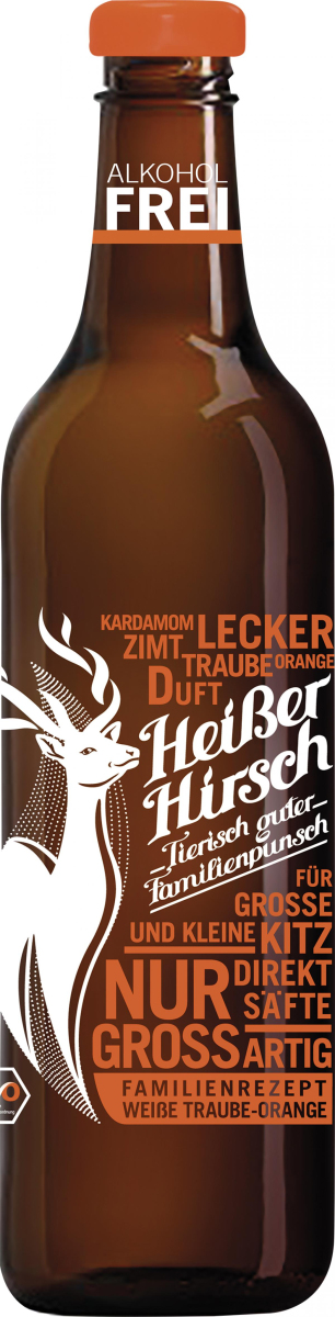 Heißer Hirsch Familienpunsch Weiße Traube-Orange