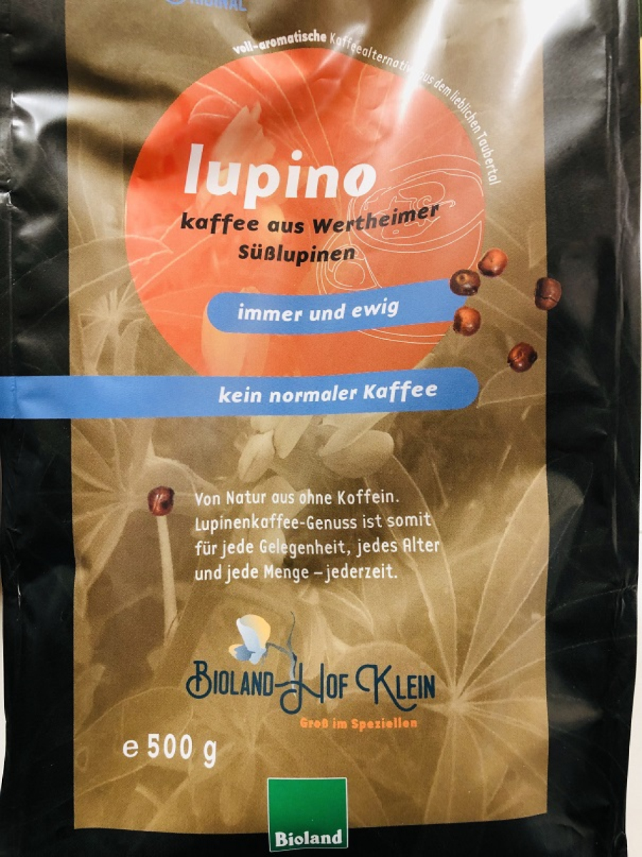 Lupino, Kaffee aus Lupinen aus der Region, gemahlen