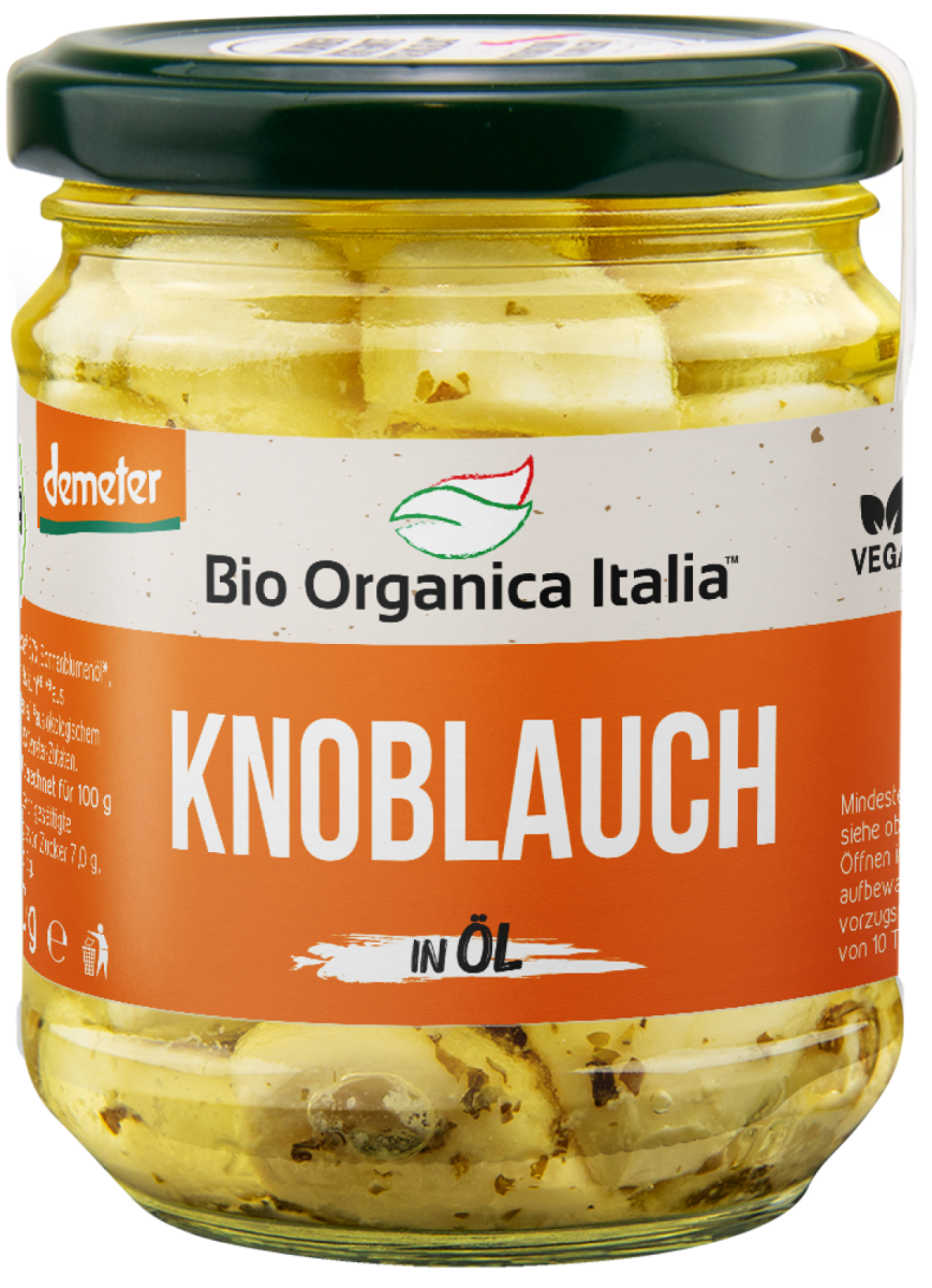 Knoblauch in Olivenöl, Bio Organica Italia 190 g