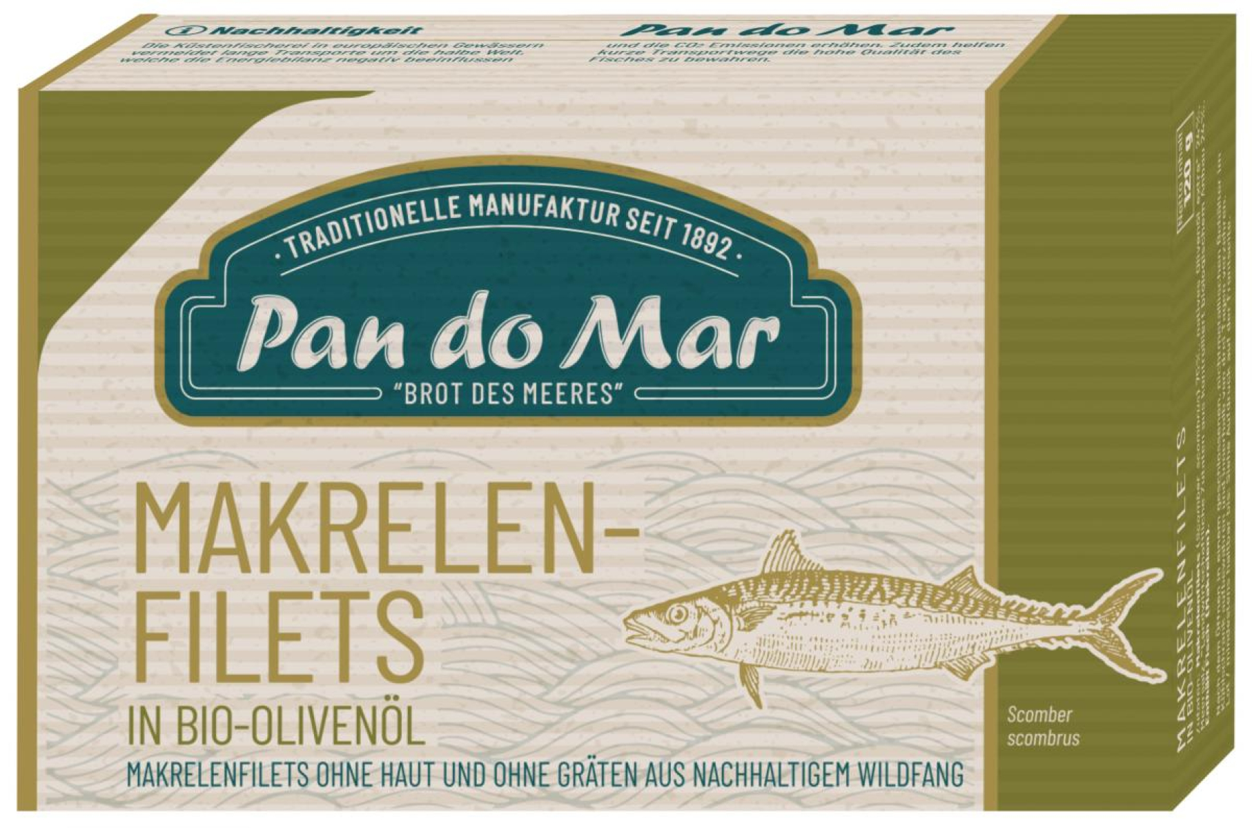 Makrelenfilets in Öl-Marinade, Pan do Mar