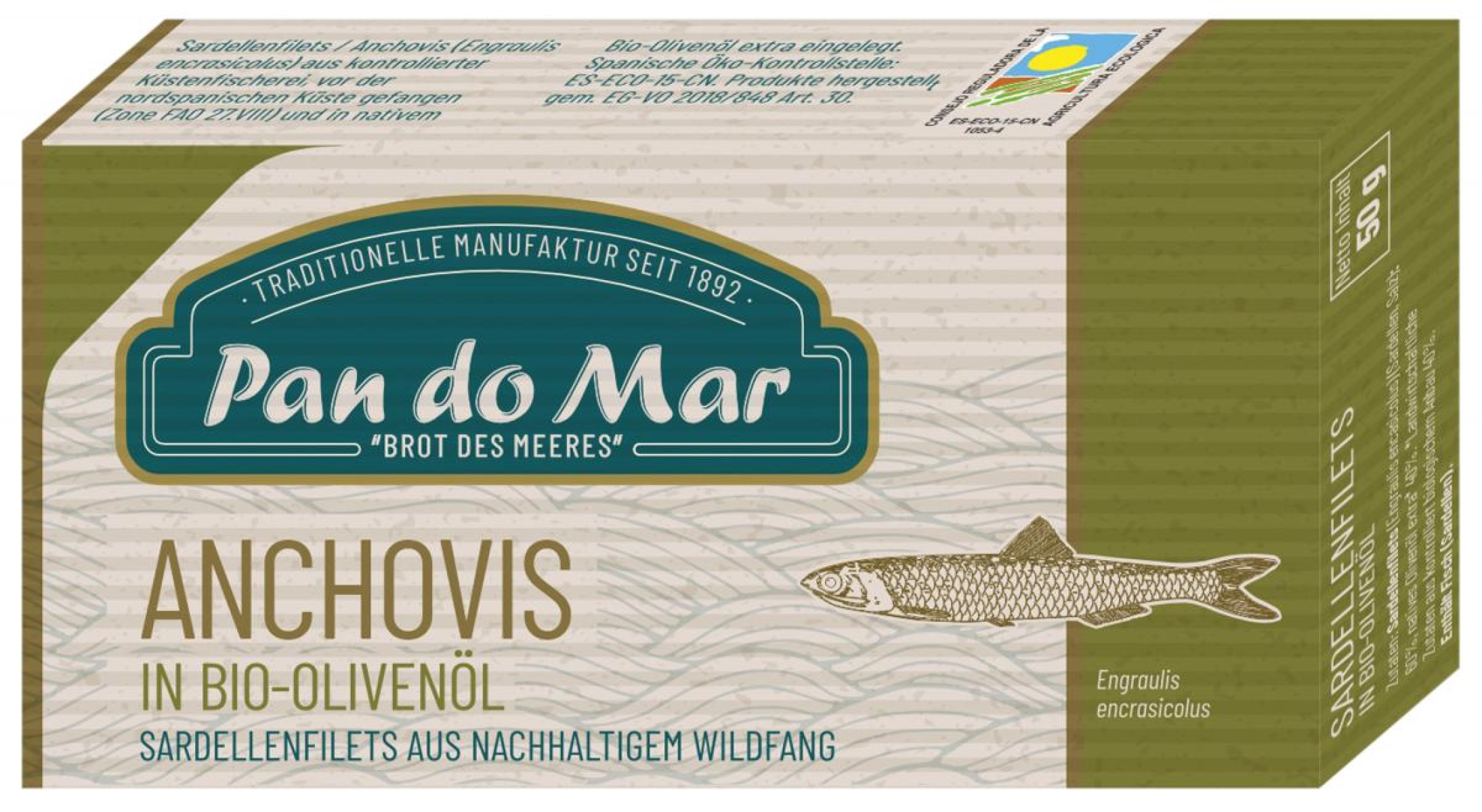 Sardellenfilets, in Bio-Olivenöl extra nativ